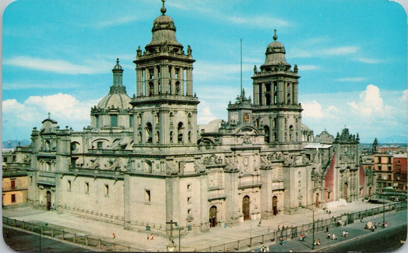 La Catedral de Mexico DF Mexico's Largest Cathedral Unused Postcard H6