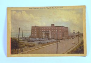 Vintage RPPC Gay Manor Hotel Virginia Beach VA Postcard