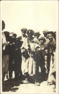 Ethnography Native Black Man Medicine Man? & Tourists c1915 RPPC Postcard