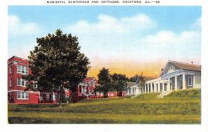 ROCKFORD, IL  Illinois   MUNICIPAL SANITARIUM & COTTAGES  c1940's Linen Postcard