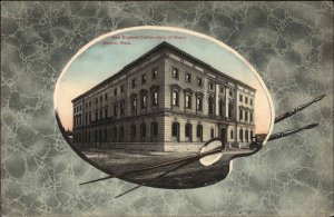 Boston Mass MA New England Conservatory of Music Palette Border c1910 PC