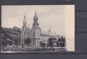 CANADA, QUEBEC, Ste. ANNE de BEAUPRE, EGLISE, 1910 ppc., 1c. to GB.