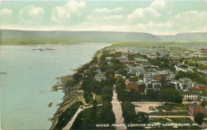 Postcard C-1910 Pennsylvania Harrisburg River Front looking West 22-12805