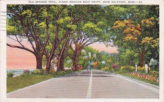 Old Spanish Trail Along Mexican Gulf Coast Near Gulfport Mississippi 1937