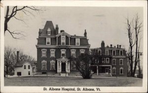 St Albans Vermont VT Hospital Real Photo Vintage Postcard