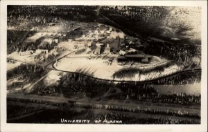 Fairbanks ? University of Alaska Air View Real Photo Vintage Postcard