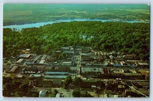 Hartsville South Carolina Postcard Aerial View Looking North Avenue 1960 Vintage