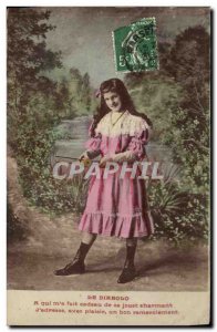 Old Postcard Diabolo Child