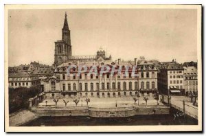 Postcard Old La Douce France Bas Rhin Strasbourg Palace Rohanet the Cathedral