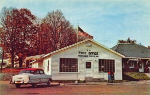 Mechanic Falls ME U. S. Post Office Mail Box Old Car Postcard