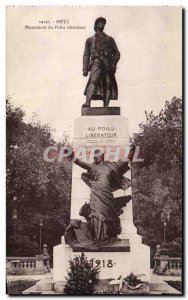 Old Postcard Metz Monumount the Army liberator Poillu