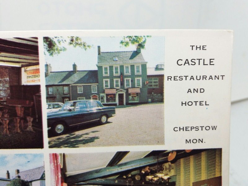 The Castle Restaurant & Hotel Chepstow Monmouth Wales Vintage Postcard 1972