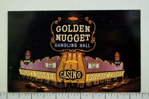 The Million Dollar Golden Nugget Gambling Hall Las Vegas Vintage Postcard P58