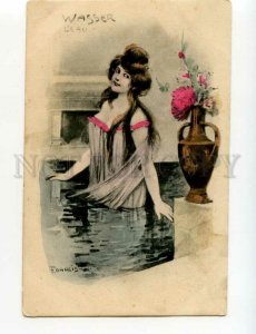 491130 GAREIS Wasser l'eau BELLE Woman in Water MERMAID Nymph Vintage postcard