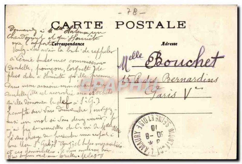 Montfort l & # 39amaury Old Postcard Inside the cemetery took to the decor of...