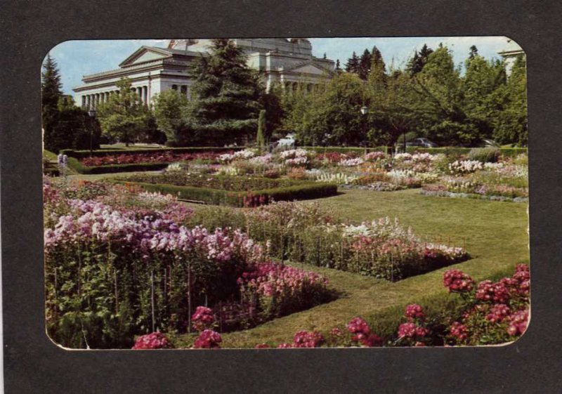 WA Sunken Gardens State Capitol Olympia Washington State Postcard Flowers