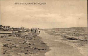 GROVE BEACH CT Lewis Beach c1910 Postcard