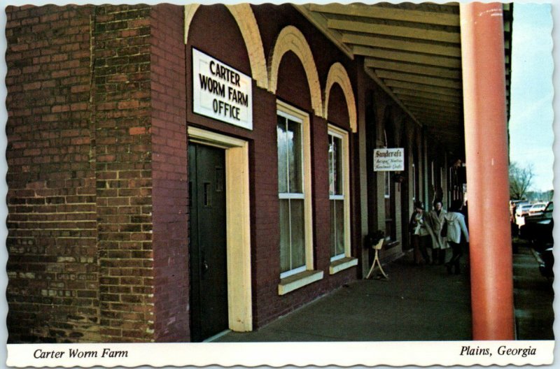 Postcard - Cater Worm Farm - Plains, Georgia