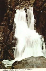 Adam's Falls Grand Lake Rocky Mountain National Park Colorado Vintage Postcard
