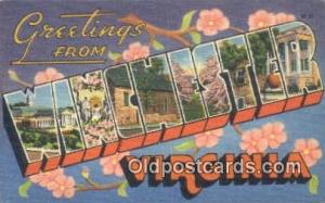 Winchester, Virginia USA Large Letter Town Vintage Postcard Old Post Card Ant...