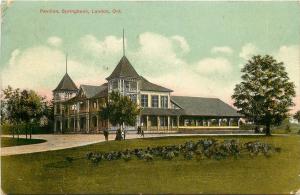 c1907 Chromograph Postcard; Pavilion, Springbank, London Ontario Canada Posted