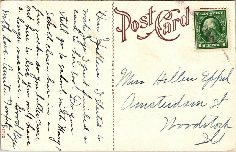 Postcard Business Section in Ashland, Oregon 