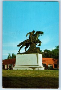 St. Joseph Missouri Postcard Pony Express Statue Historical Communication c1970