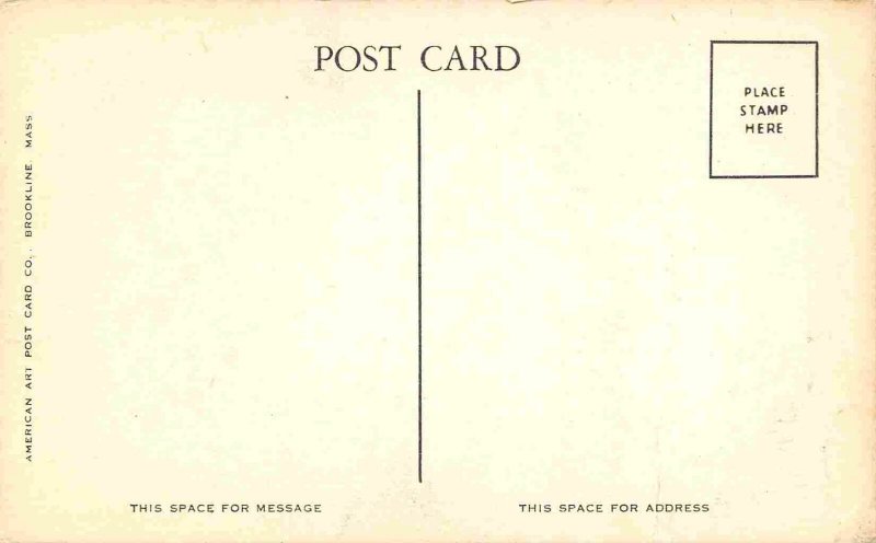 Parker Hall Bates College Lewiston Maine postcard