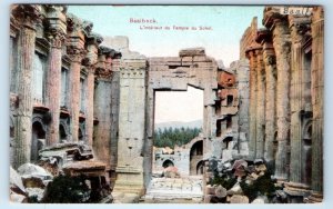 BAALBEK Interior of Temple of Soleil LEBANON Postcard