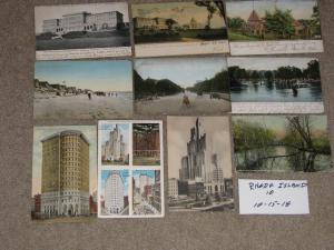 Small Lot of Rhode Island Cards (10) , used vintage cards, most Early 1900`s