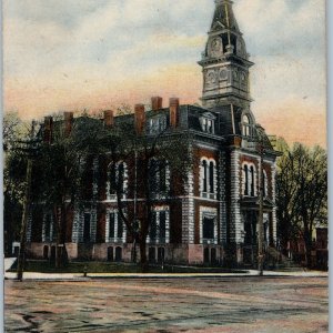 c1900s Tipton, IA Court House Hand Tinted PC Wheelock Kuhn's Bargain House A189