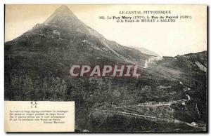 Old Postcard Picturesque Cantal Puy Mary Pas de Peyrol and Murat Road has Salers