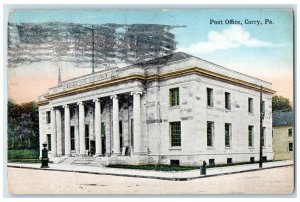 1917 Post Office Exterior Building Corry Pennsylvania Vintage Antique Postcard