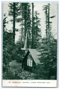 1908 St. Dorothy's Chapel Exterior Camp Meeker California CA Posted Postcard