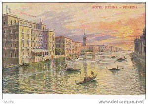 Hotel Regina, Gandolas cruising in the canal, Venezia, Veneto, Italy, 00-10s