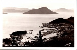 Real Photo Postcard Air View of Wrangell, Alaska