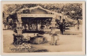 Fountain of Youth RPPC St. Augustine, Florida Luella Day 1907 Antique Postcard