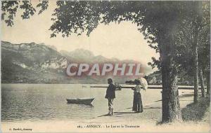 Old Postcard Annecy Lake and the Tournette
