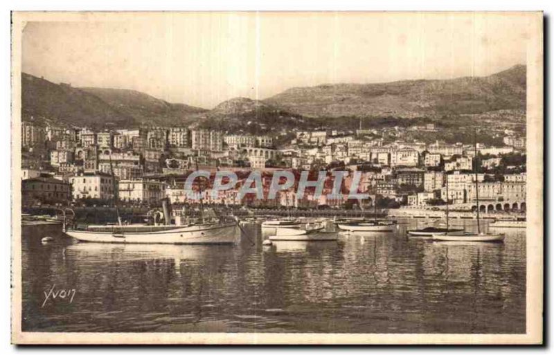 Old Postcard Cote D Azur Monte Carlo General view of La Condamine