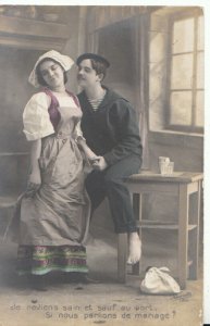 Romance Postcard - Couples - Je Reviens Sain Et Sauf Au Port. Si Nous Ref TZ1696