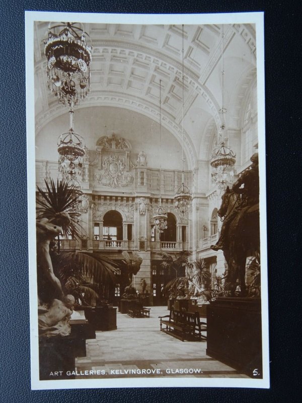 Scotland GLASGOW Art Galleries KELVINGROVE - Old RP Postcard