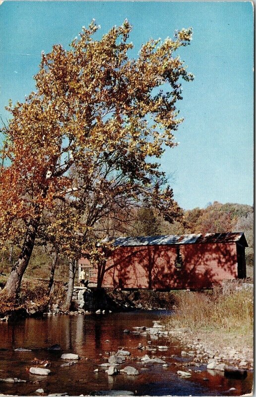 Sinking Creek Covered Bridge Newport Virginia VA Postcard UNP VTG Unused Vintage 