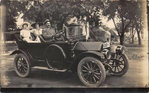 License Plate  #6102 Iowa Early Automobile Real Photo Postcard