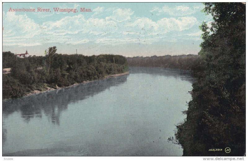 WINNIPEG, Manitoba, Canada, PU-1909; Assiniboine River
