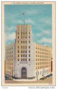 Exterior, The Federal Building, Winnipeg, Manitoba,  Canada, 30-40s