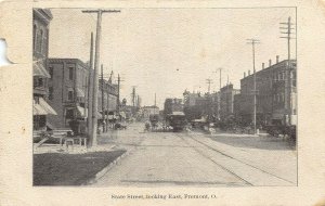 Fremont Ohio 1908 Postcard State Street Looking East