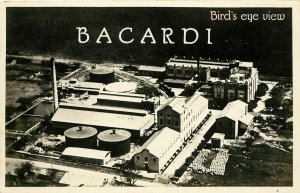 RPPC Advertising Postcard; Bacardi Rum Factory Santiago de Cuba Birdseye View