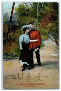 Tommy Atkins Courtship Couple Romance Part 4 Unposted Antique Postcard
