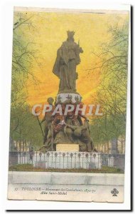 Toulouse Old Postcard Monument 1870-1 fighters Allee Saint Michel