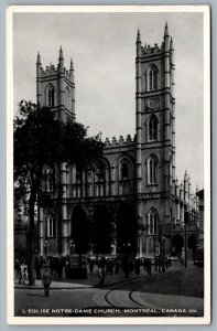 Postcard Montreal Quebec c1930s L’Église Notre Dame Church